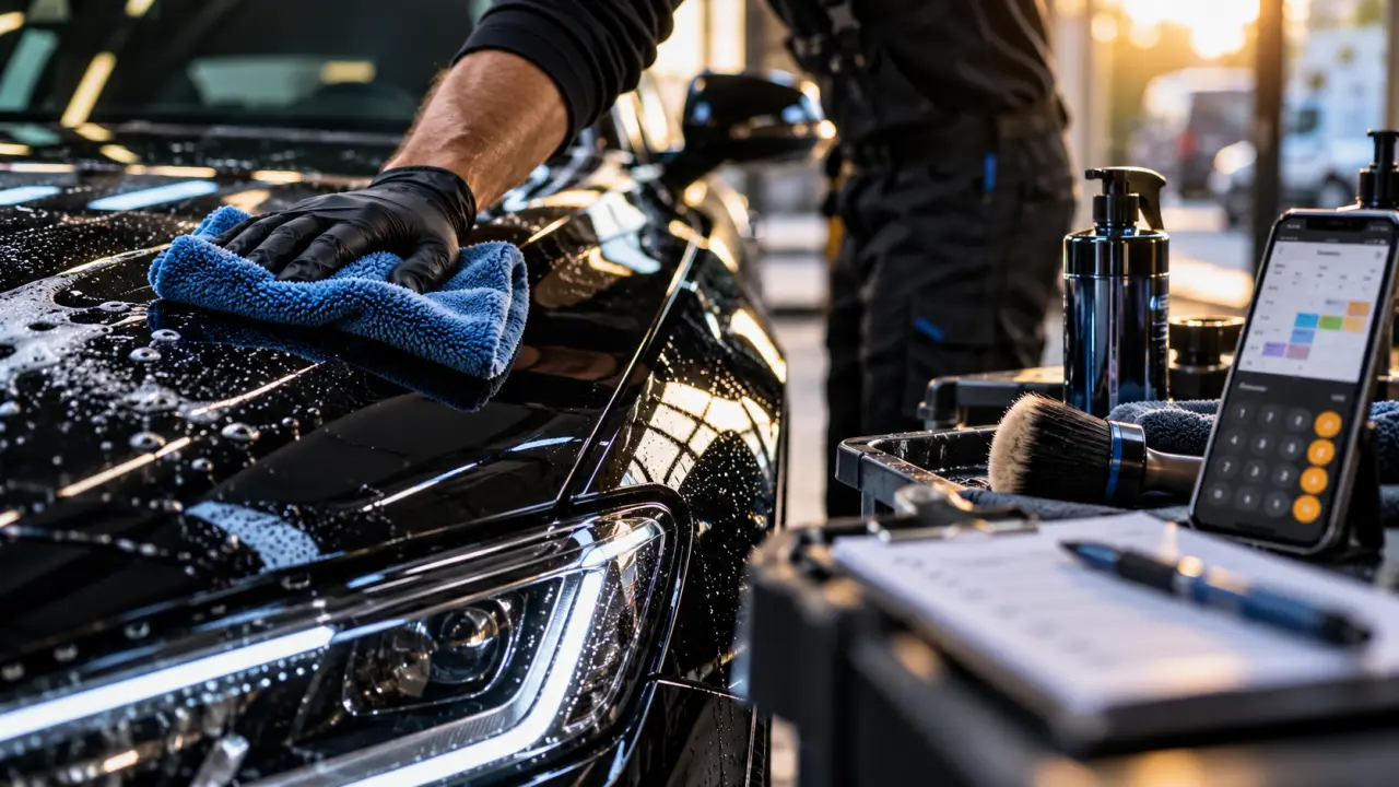 Auto-entrepreneur en nettoyage de voiture : des tarifs qui couvrent aussi les heures invisibles