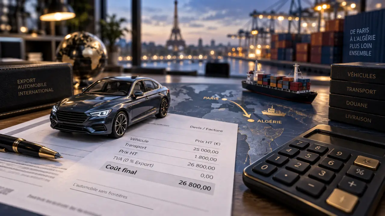 Prix HT d’une voiture exportée d’Algérie depuis Paris : comparez le véhicule, le transport et le coût final