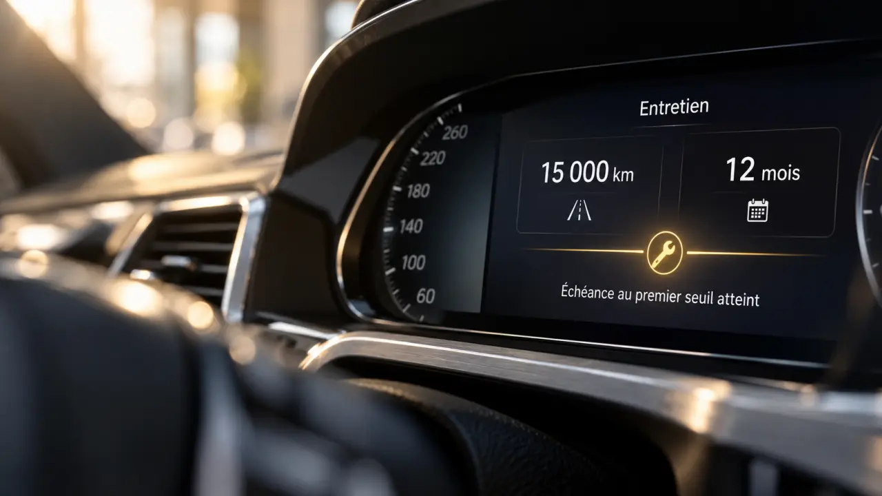 Entretien voiture : l’échéance arrive au premier seuil atteint, en kilomètres ou en durée